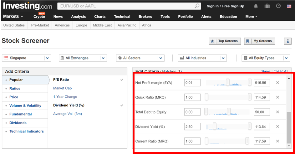 investing.com screener