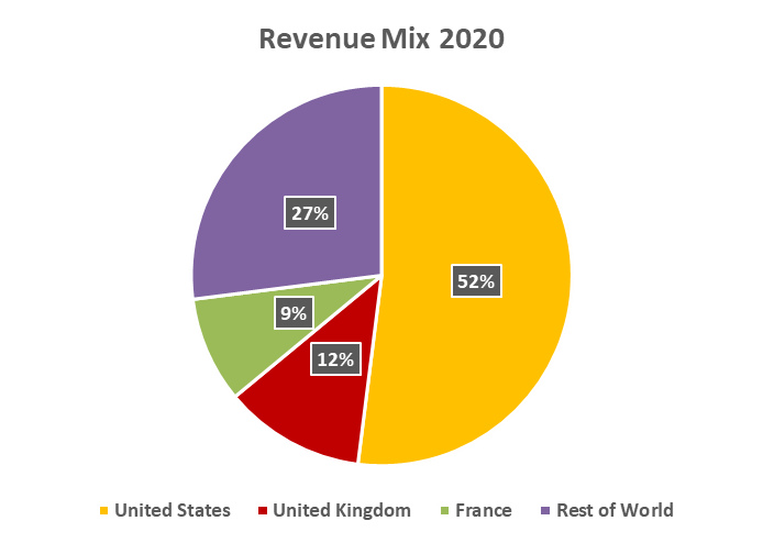 Palantir Annual Report 2020 Revenue Mix - Geographical