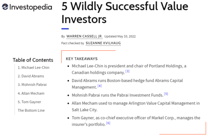 5 Wildly Successful Value Investors